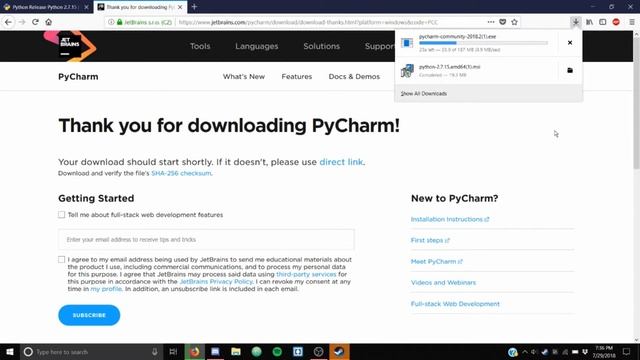 Python Tutorial 1 - Dowload and Install Python And PyCharm! смотреть онлайн
