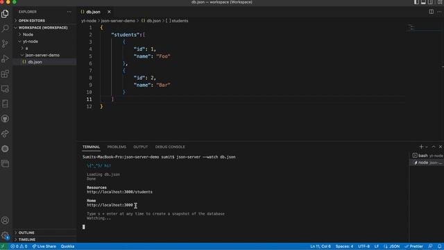 Node.js Tutorials in Hindi | JSON Server Tutorial | Fake Rest APIs | How to create Json server in J смотреть онлайн