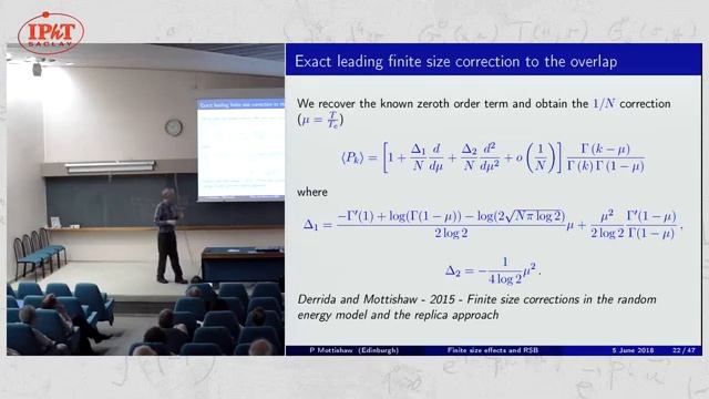 Peter Mottishaw: Finite size effects and replica symmetry breaking; ... смотреть онлайн