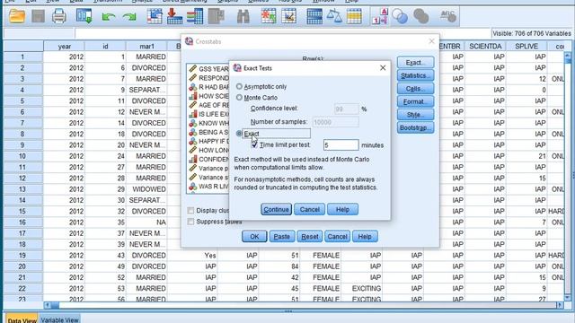 SPSS - Fisher exact test смотреть онлайн