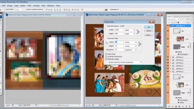Smart Object (Difference between 72 dpi and 300 dpi) смотреть онлайн