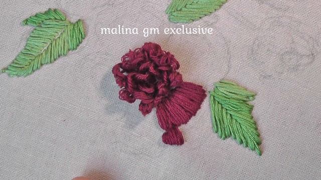 Big Burgundy Peony | Satin Stitch | Hand Embroidery смотреть онлайн