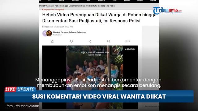 Viral Video Wanita Diduga Maling Diikat di Tiang, Eks Menteri Susi Pudjiastuti Merespons 'Menangis' смотреть онлайн