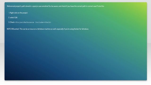 Visual Studio 2017 error: Cannot find project info for "" This can indicate a missing project re... смотреть онлайн