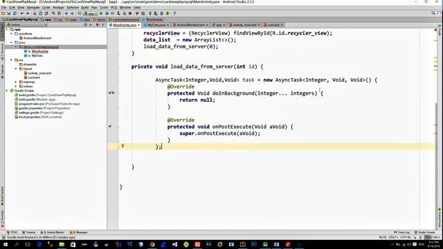 Parse JSON and display with RecyclerView and CardView in Android смотреть онлайн