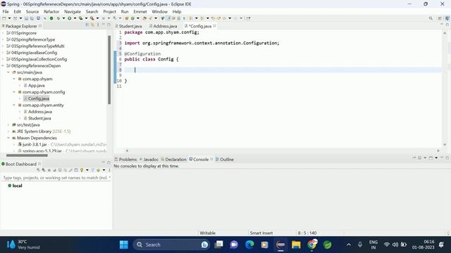 Reference type dependency configuration using spring java config || Shyam Sundar смотреть онлайн