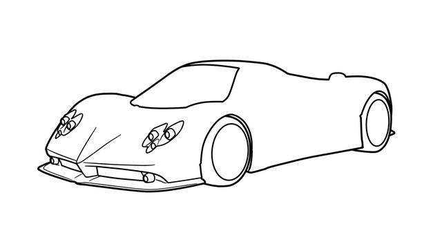 How to draw a PAGANI ZONDA 760RS / drawing pagani 760 kiryu roadster 2015 sports car step by step смотреть онлайн
