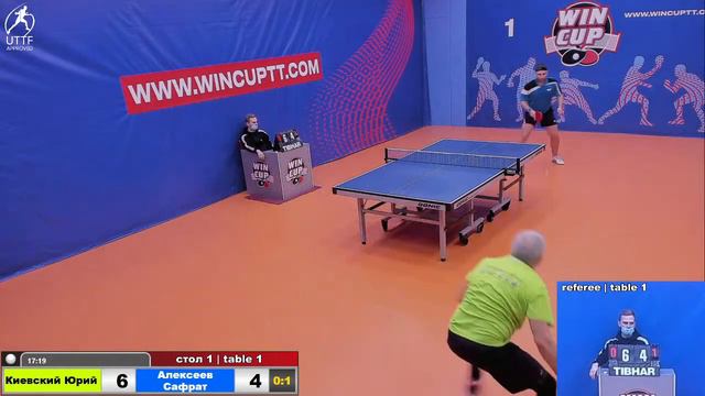 Киевский Юрий 3-1 Алексеев Сафрат Турнир Восток 4 WINCUP 30.12.21 Прямая трансляция Зал 1 смотреть онлайн