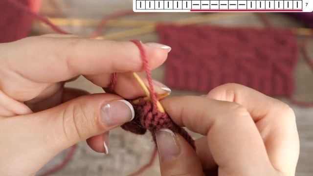 Узор «Шахматка из кос» спицами ♟ смотреть онлайн