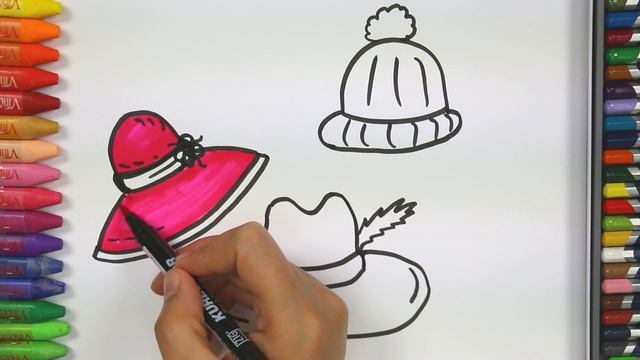 Cappelli Colorati | Come Disegnare E Colora Per I Bambini