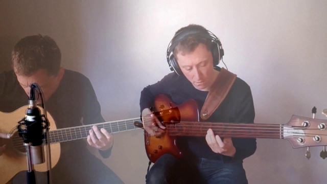 Two Days Old -- Michael Hedges/Michael Manring (Acoustic Guitar-Fretless Bass Cover) смотреть онлайн