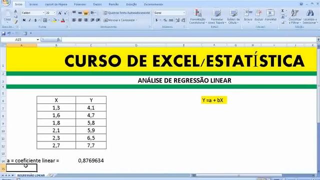 Função ou fórmula INCLINAÇÃO na Planilha Excel da Microsoft Coeficiente ANGULAR da Reta de Regressã смотреть онлайн