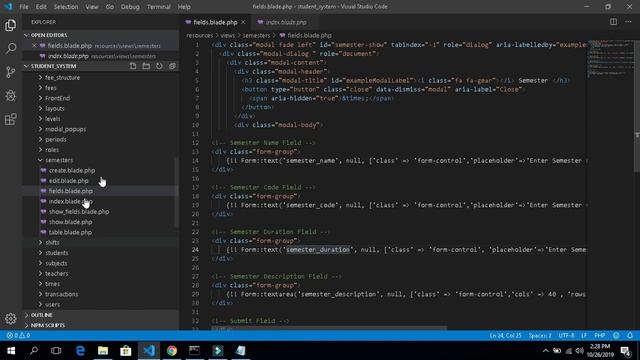 Laravel 6 Student Information System Part 15 Semester CRUD (Insert, View, Edit and Delete) Part 1 смотреть онлайн