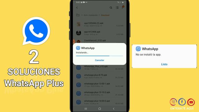 SOLUCIÓN Porque no puedo INSTALAR WhatsApp Plus en mi Celular NO SE INSTALO LA APP error al instala смотреть онлайн
