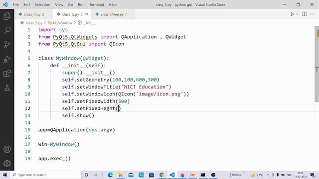 Set Fixed Width and Height of the Window | PyQt5 Tutorial смотреть онлайн