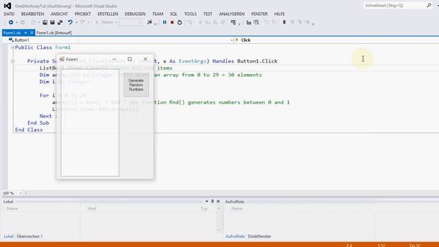 VB: One Dimensional Array смотреть онлайн