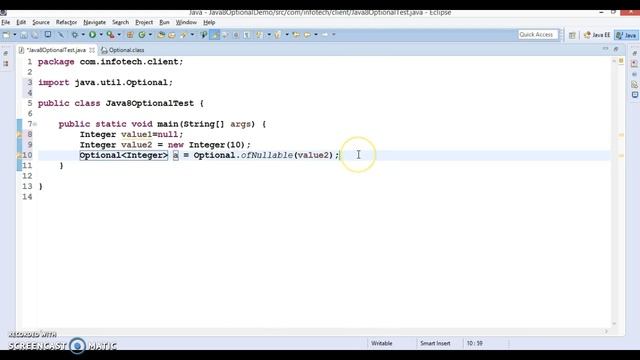 JAVA 8 Optional APIs | java 8 optional example смотреть онлайн