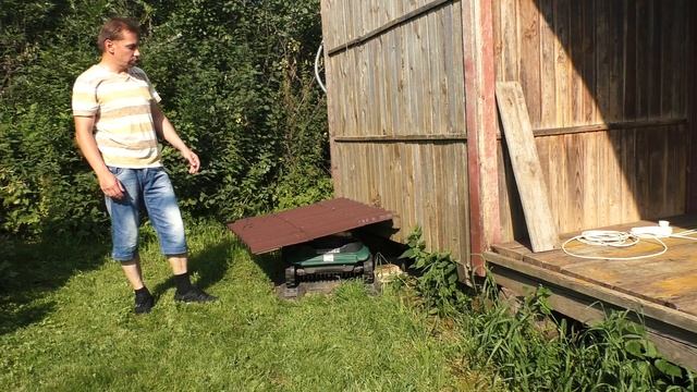 Домик для робота газонокосилки своими руками. Robohome homemade. смотреть онлайн