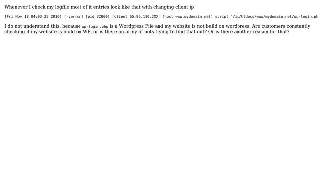 DevOps & SysAdmins: Logfile full of '...mydomain.net/wp-login.php' not found or unable to stat смотреть онлайн