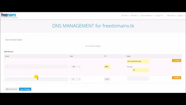 How To Set MX Record At Freenom - Servermx.com