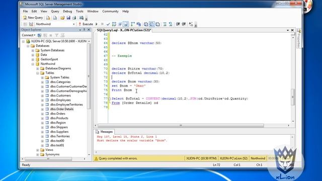 دورة SQL SERVER - Les Variables - 30 смотреть онлайн