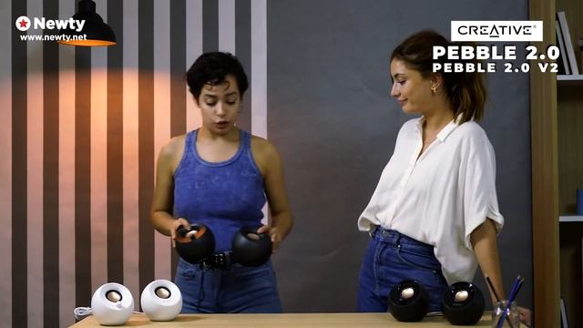 Los parlantes de escritorio de diseño y super económicos CREATIVE PEBBLE 2.0 y V2 смотреть онлайн