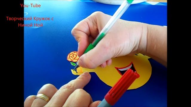 Интерактивная (подвижная, анимированная) открытка из картона со "смайликом" своими руками смотреть онлайн