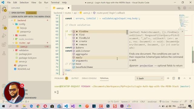 08 - Create the Login endpoint | Login / Auth App Mern Stack смотреть онлайн