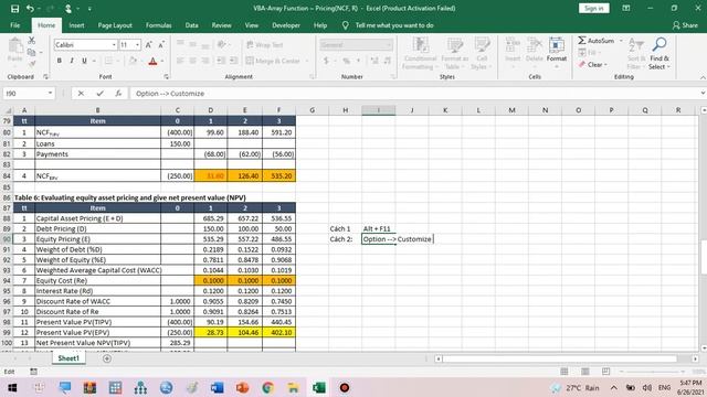 B.4.1. Using A Technique Of Array Formula In VBA For Capital Asset Pricing
