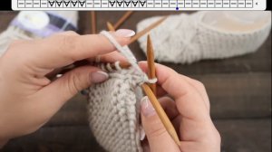 Бесшовные следки «Бантики» спицами ? Knitted seamless slippers "Bows"