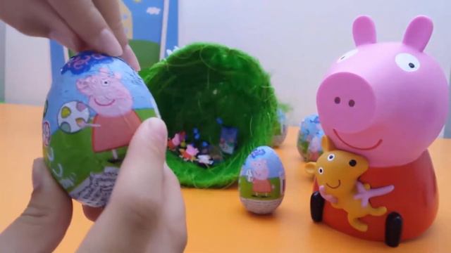 Unboxing Peppa Pig pone 12 Huevos Пепа свинья получает 12 яиц смотреть онлайн