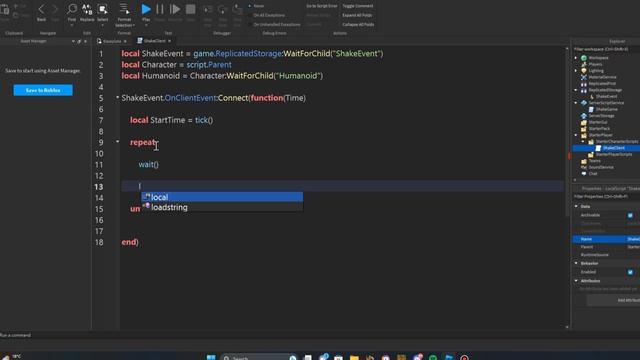 How to make a camera shake in Roblox Studio смотреть онлайн