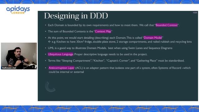 Apidays London 2023 - Why and how to apply DDD to APIs By Radhouane Jrad. смотреть онлайн