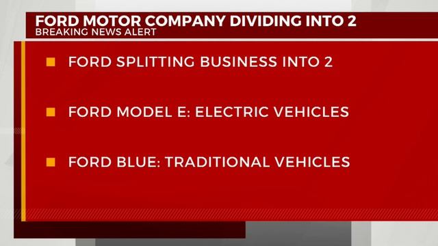 Ford Motor Company Divides Into 2