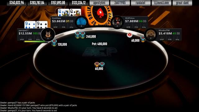 SCOOP 2021 72-H $10k HR limitless | LLinusLLove | pampa27 Final Table High Roller Poker Replays смотреть онлайн