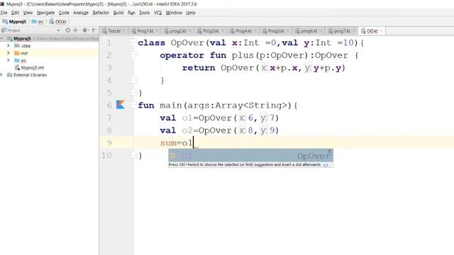 Kotlin Programming Language #21(Using IntelliJ):Operator Overloading смотреть онлайн