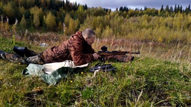 Пристрелка коллиматорного прицела на карабине СКС\ на 100 метров\ подготовка к охоте. смотреть онлайн