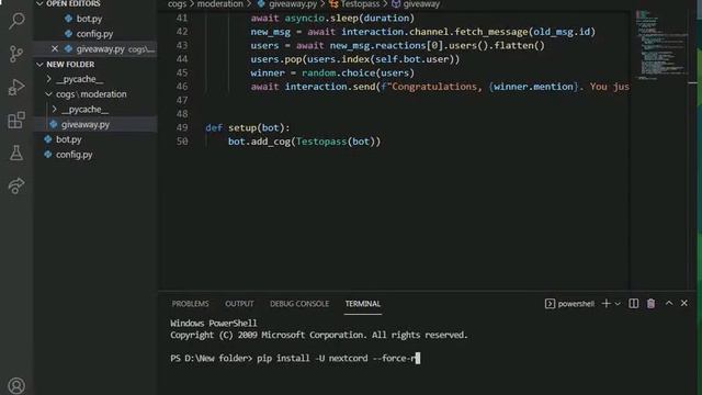 Nextcord | Tutorial 9 | Using sub-directories (cogs) смотреть онлайн