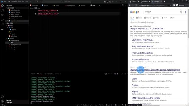 How to send email using Node JS and Mailgun смотреть онлайн