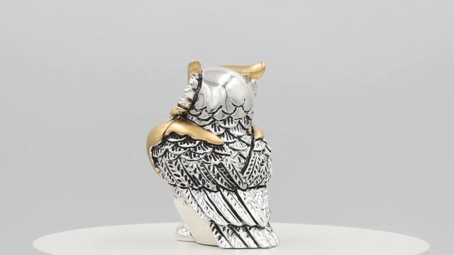 Статуэтка "Сова" / подарок сувенир / фигурка с серебрением / 4х4х8 см / Италия Valenti / 17062 смотреть онлайн