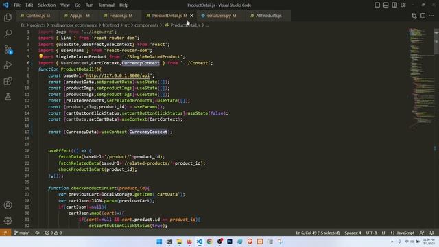 Currency Switcher with React Context API|Multivendor Ecommerce Website Django ReactJs & DRF|#54 смотреть онлайн