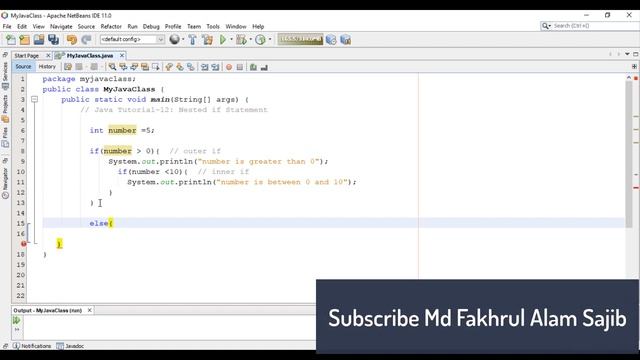 Java Tutorial-12: Nested if Statement смотреть онлайн