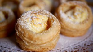 Творожные улитки из слоеного теста с творогом Очень Вкусное Печенье