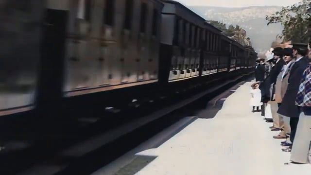 Arrival of a Train at La Ciotat Station 1896 | Al Color 4k 60fps Video | The Lumière Brothers 1896 смотреть онлайн