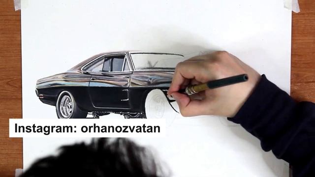 1970 Dodge Charger - Dom's Charger | Fast and Furious Car Drawing смотреть онлайн