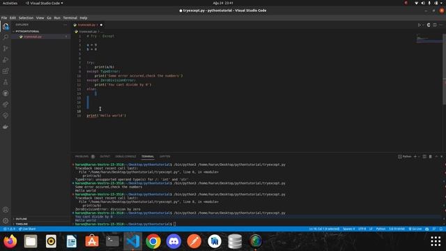 Python Tutorial - Error Handling - try | except | else | finally | assert Lesson 17 смотреть онлайн