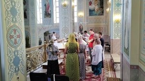 Стихиры на стиховне воскресные, глас 7-й; «Слава» - отцов, глас 4-й. Регент Екатерина Артюхова.