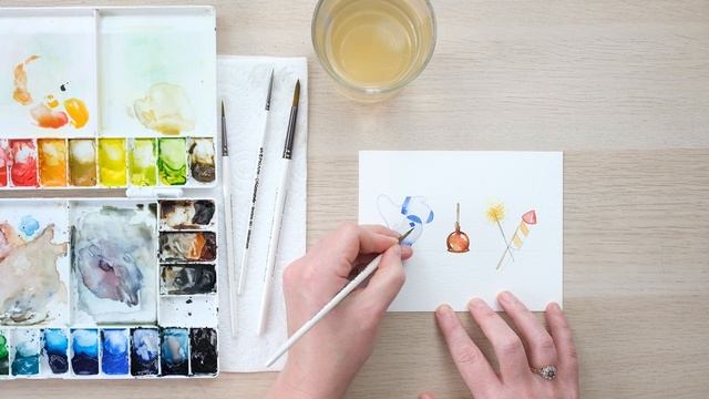 How To Paint Watercolour Fireworks