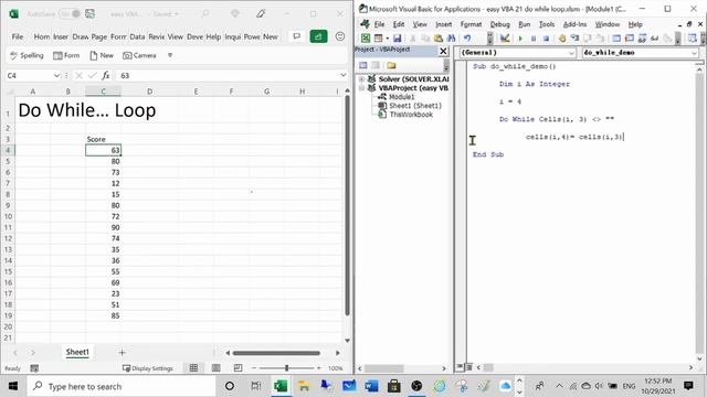 易學 Excel VBA 系列 #21: 如何用 Do While... 編寫 Looping 效果 ? смотреть онлайн