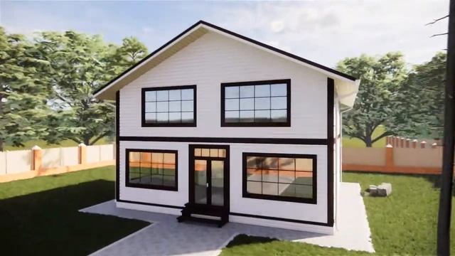 Каркасный дом 9х9 в полтора этажа смотреть онлайн